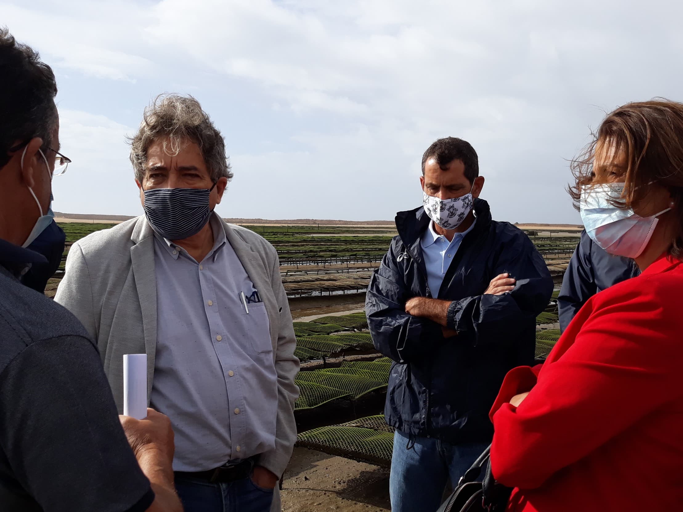Ministro do Mar, Ricardo Serrão Santos, e Secretária de Estado das Pescas, Teresa Coelho, visitam empresas aquacultura, Lagos, 18 setembro 2020