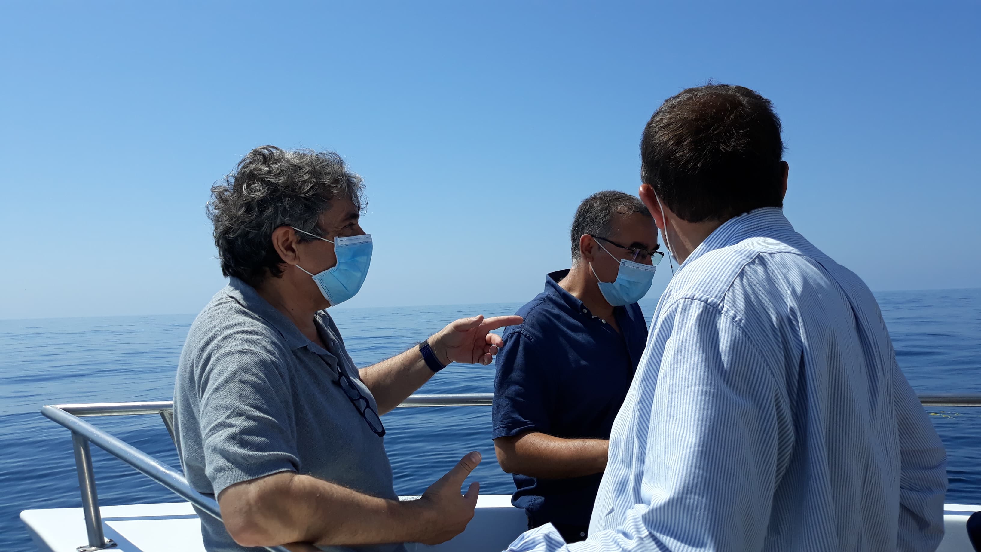 Ministro do Mar, Ricardo Serrão Santos, acompanha trabalhos do Centro de Ciências do Mar, Albufeira, 13 julho 2020