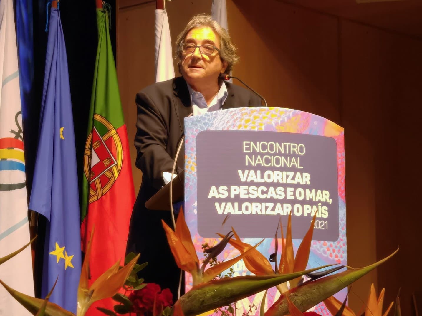 Ministro do Mar, Ricardo Serão Santos, no Encontro Nacional sobre Pescas, Sesimbra, 13 novembro 2021