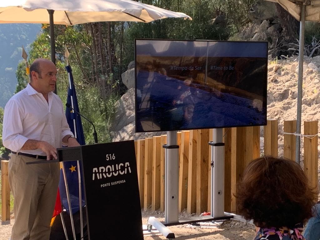 Ministro de Estado, da Economia e da Transição Digital, Pedro Siza Vieira, na apresentação da campanha de turismo #TempodeSer, Arouca, 8 junho 2021