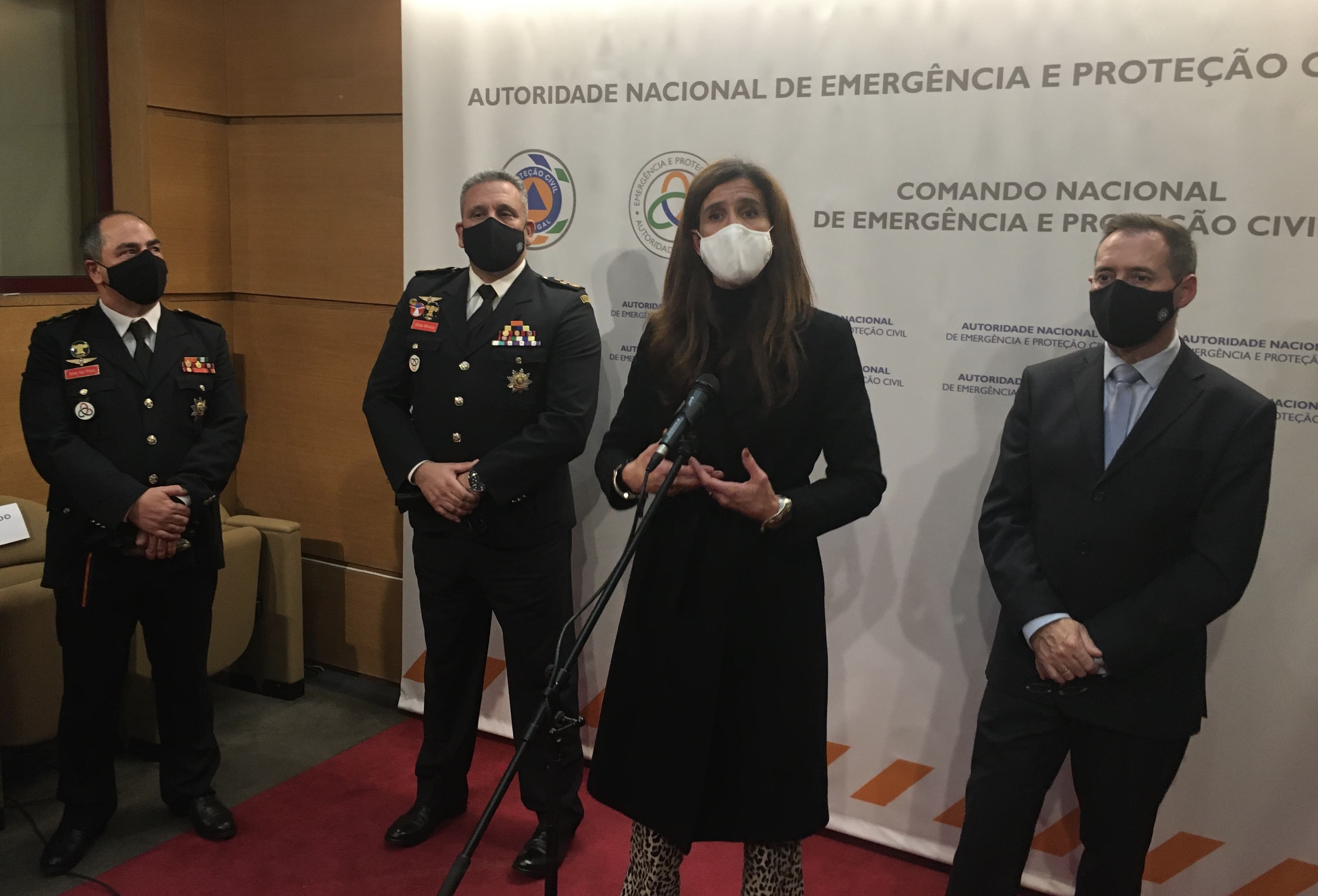 Secretária de Estado da Administração Interna, Patrícia Gaspar, na cerimónia de tomada de posse dos cinco comandantes regionais de emergência e proteção civil, 17 dezembro 2020