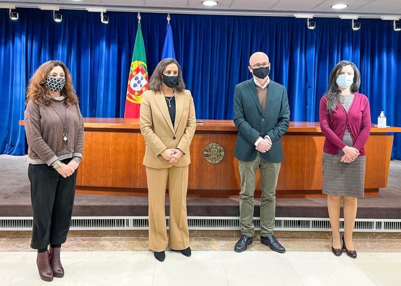 Secretária de Estado para a Cidadania e a Igualdade, Rosa Monteiro, na assinatura do protocolo com a Ordem dos Psicólogos, Lisboa, 5 janeiro 2021