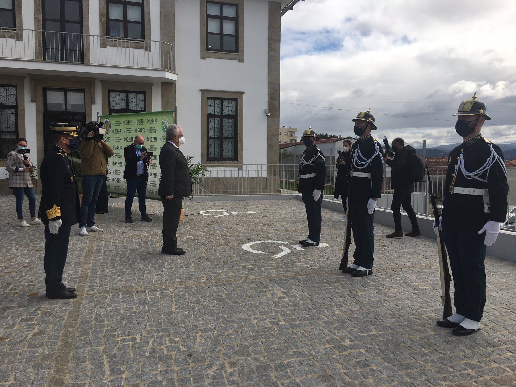 Ministro da Administração Interna, Eduardo Cabrita, na cerimónia de inauguração do Posto Territorial da GNR de Cucujães, 26 março 2021