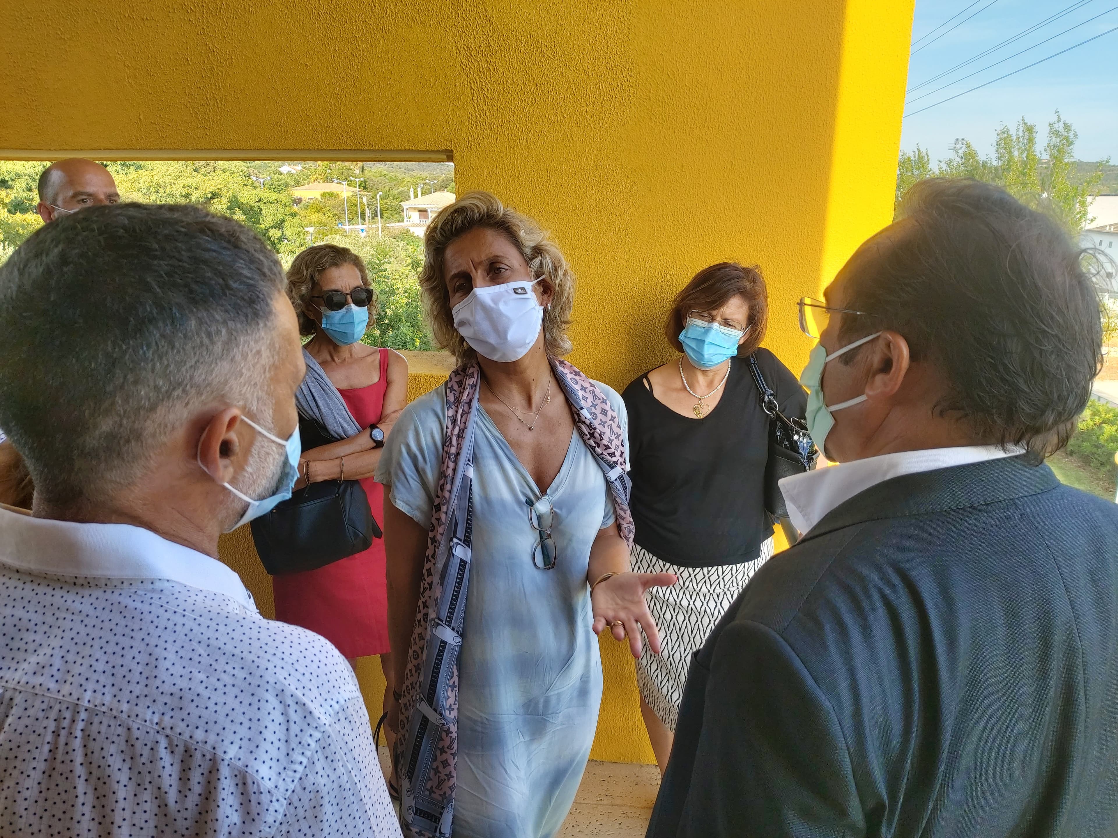 Ministra da Coesão Territorial, Ana Abrunhosa, visita trabalhos de retirada do amianto, São Brás de Alportel, 11 setembro 2020