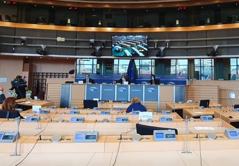 Ministro do Mar, Ricardo Serrão Santos, na Comissão de Pescas do Parlamento Europeu, Bruxelas, 26 janeiro 2021
