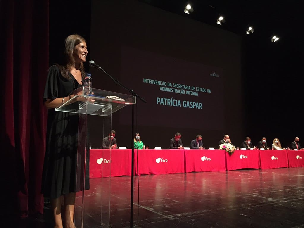 Secretária de Estado da Administração Interna na com a assinatura de um protocolo entre a autarquia e a Autoridade Nacional de Emergência e Proteção Civil , Faro, 7 setembro 2020