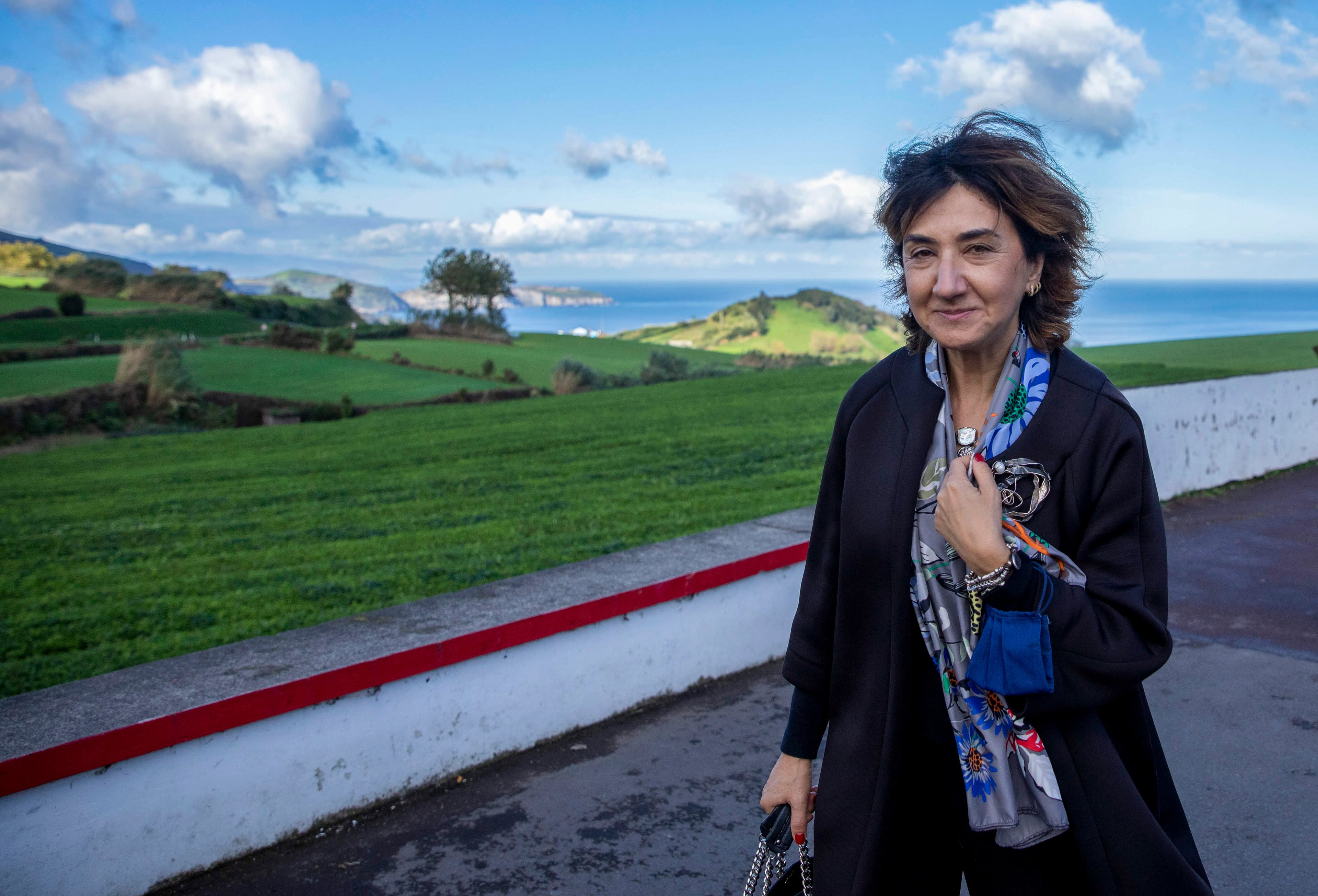 Ministra da Agricultura, Maria do Céu Antunes, durante a visita à Região Autónoma dos Açores, São Miguel, Ponta Delgada, 10 novembro 2021 (Foto: Eduardo Costa/Lusa)