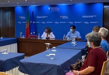 Ministro do Trabalho, Solidariedade e Segurança Social, Ana Mendes Godinho, no encontro com pessoas em situação de sem-abrigo, Lisboa, 2 setembro 2021