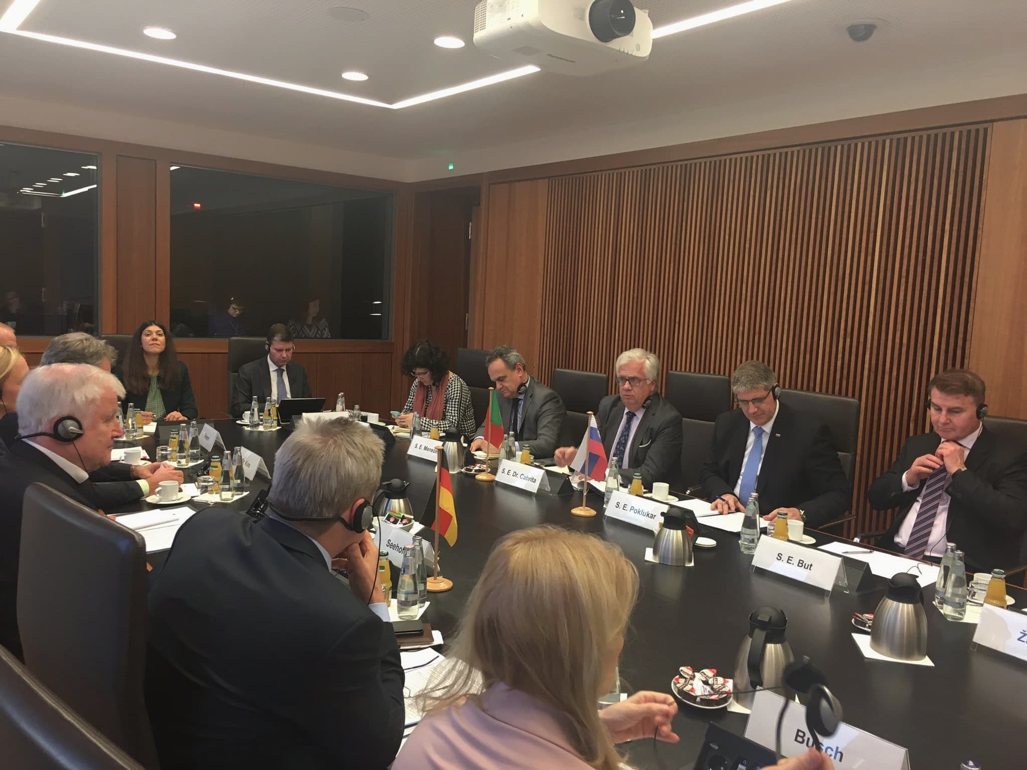 Ministro da Administração Interna, Eduardo Cabrita, reunido com homólogos da Alemanha e da Eslovénia, Berlim, 17 fevereiro 2020