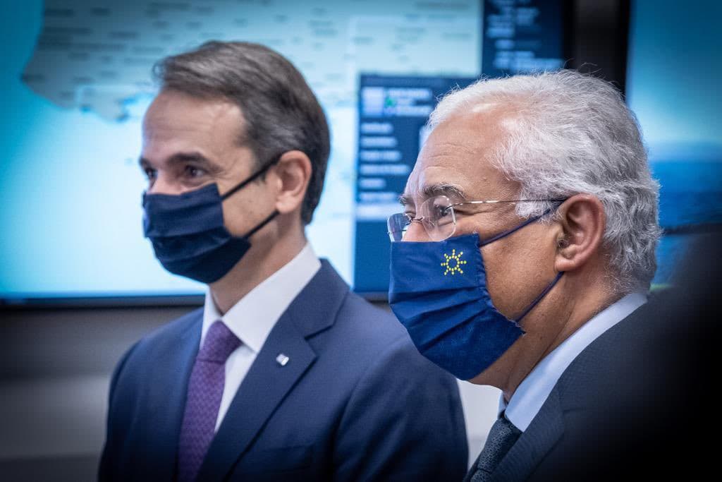 Primeiro-Ministro António Costa com o Primeiro-Ministro grego Kyriakos Mitsotakis, Lisboa, 11 janeiro 2021