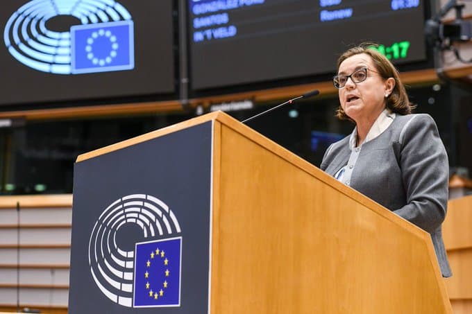 Secretária de Estado dos Assuntos Europeus, Ana Paula Zacarias, no Parlamento Europeu, Bruxelas, 9 fevereiro 2021 (foto: Parlamento Europeu)
