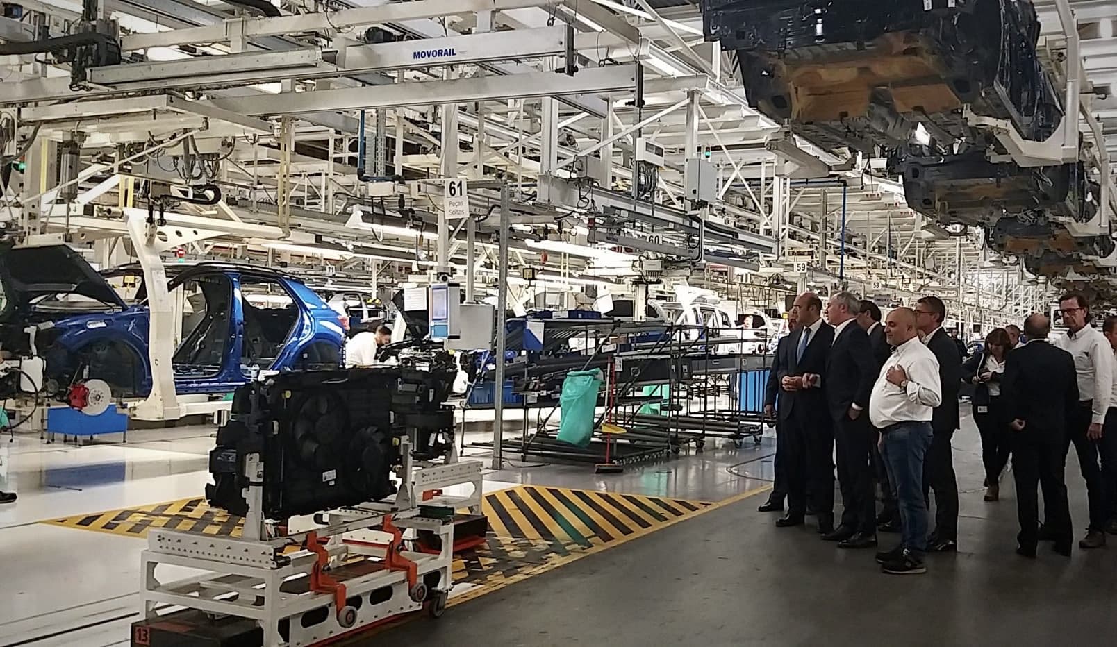 Ministro de Estado, da Economia e da Transição Digital, Pedro Siza Vieira, visita a fábrica da Volkswagen Autoeuropa, Palmela, 20 fevereiro 2020