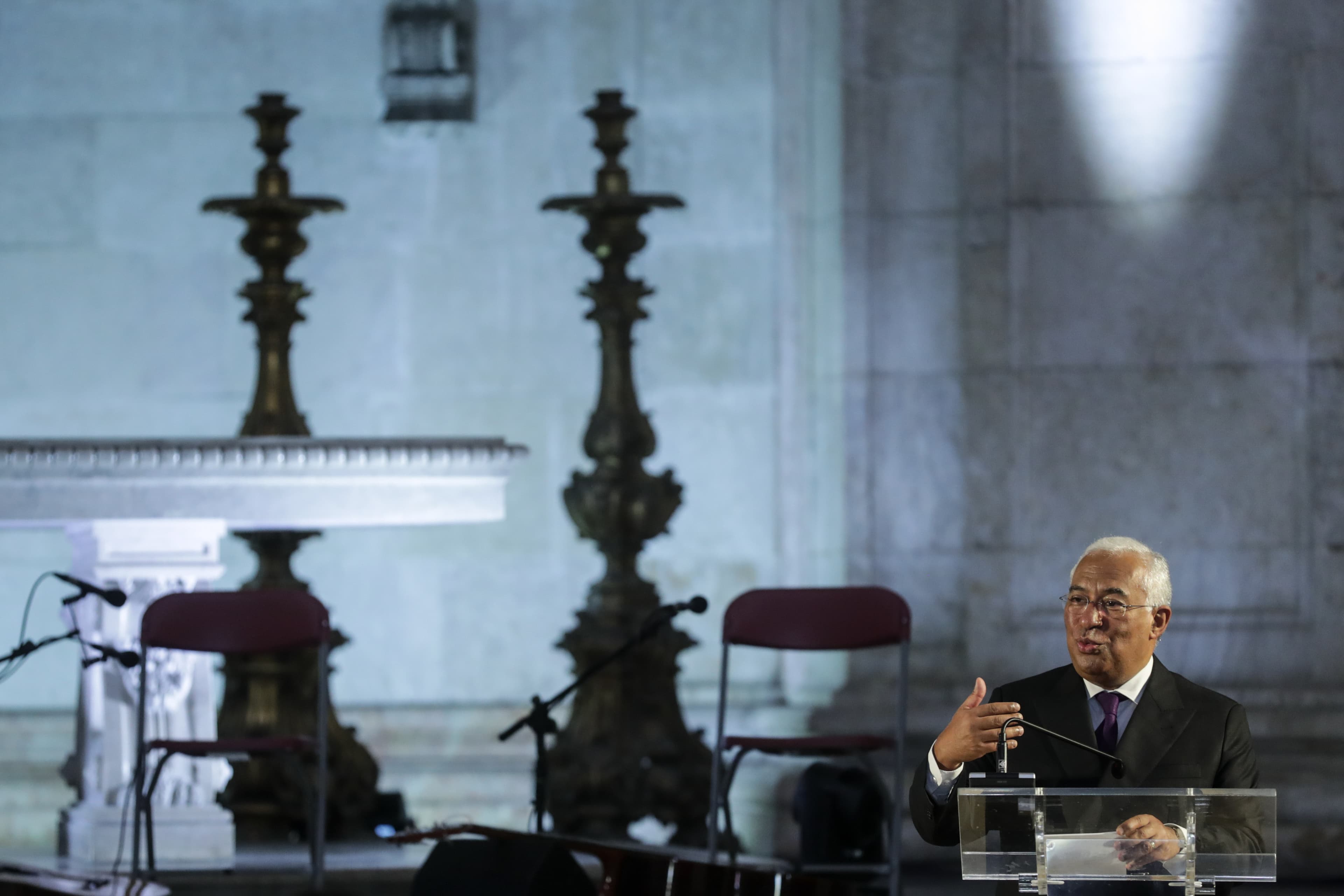 Primeiro-Ministro, António Costa, no centenário do nascimento da fadista Amália Rodrigues, no Panteão Nacional Lisboa, 06 de outubro de 2020. (Foto: Tiago Petinga/LUSA)