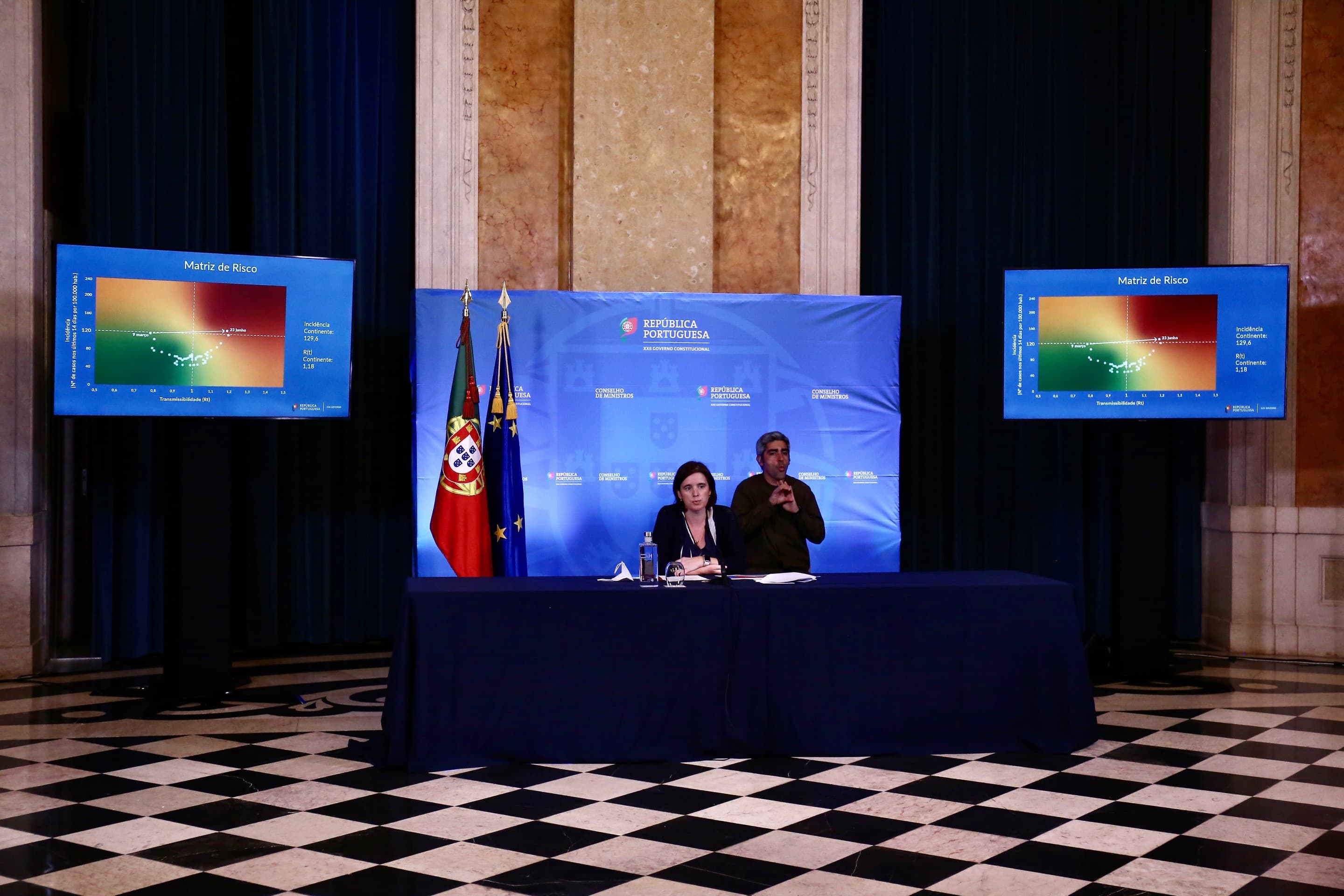 Ministra de Estado e da Presidência, Mariana Vieira da Silva, durante a conferência de imprensa após a reunião do Conselho de Ministros, Lisboa, 24 junho 2021 (Foto: João Bica)
