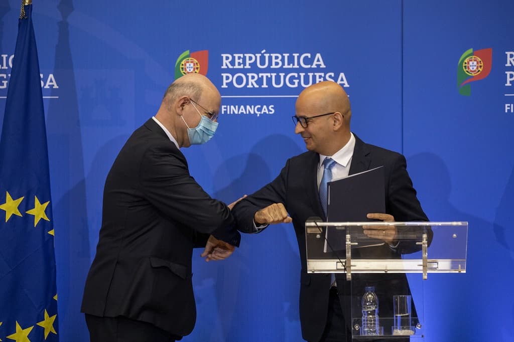 Ministro de Estado e das Finanças, João Leão, na posse do presidente da CMVM Gabriel Bernardino,, Lisboa, 15 novembro 2021 (Foto: João Bica)