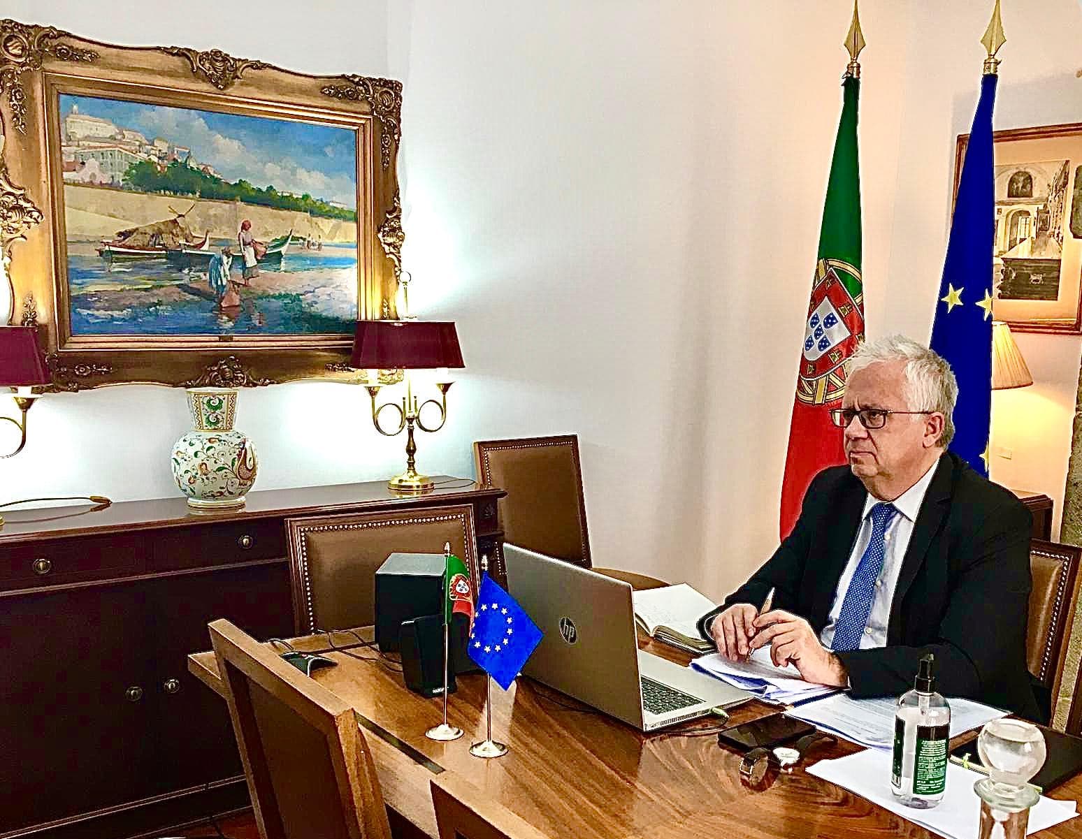 Ministro da Administração Interna, Eduardo Cabrita, na conferência «Um caminho a seguir nas Migrações sob a presidência portuguesa da União Europeia», 5 fevereiro 2021