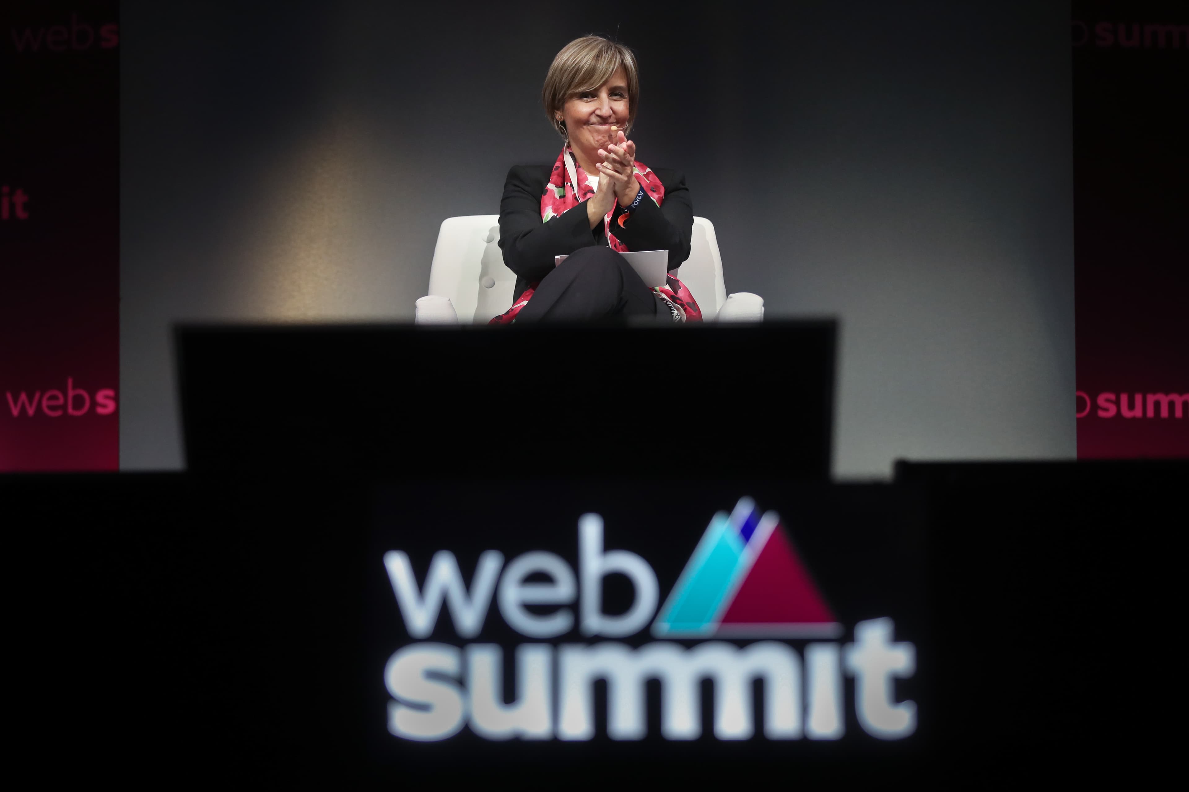 Ministra da Saúde, Marta Temido, durante uma conferência na Web Summit, Lisboa, 3 novembro 2021 (Foto: Mário Cruz/Lusa)