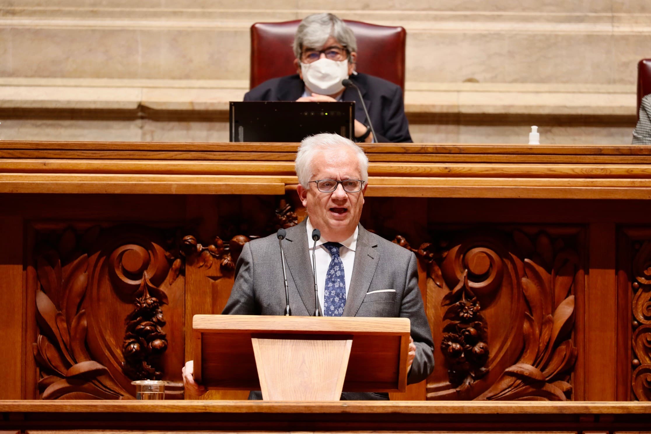 Ministro da Administração Interna, Eduardo Cabrita, na Assembleia da República, Lisboa, 25 fevereiro 2021 (Foto: João Bica)