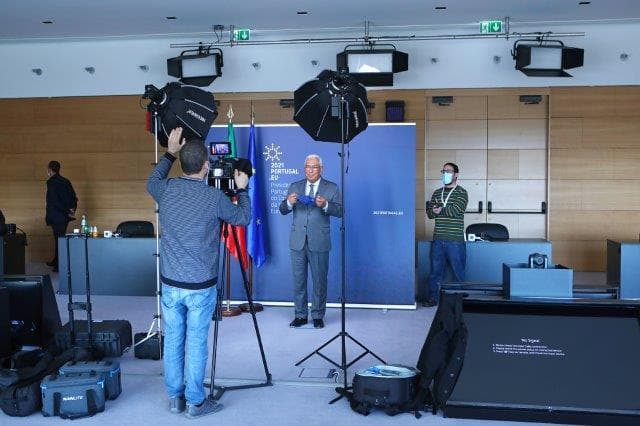 Primeiro-Ministro António Costa na sessão virtual do Dia Digital, Lisboa, 19 março 2021 (Foto: António Pero Santos/Lusa)