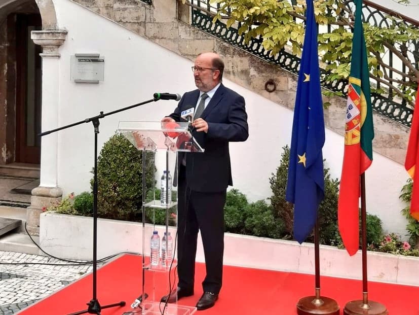 Ministro do Ambiente e da Ação Climática, João Pedro Matos Fernandes, na na cerimónia de inauguração de cinco novas Estações de Tratamento de Águas Residuais , Condeixa-a-Nova, 9 outubro 2020