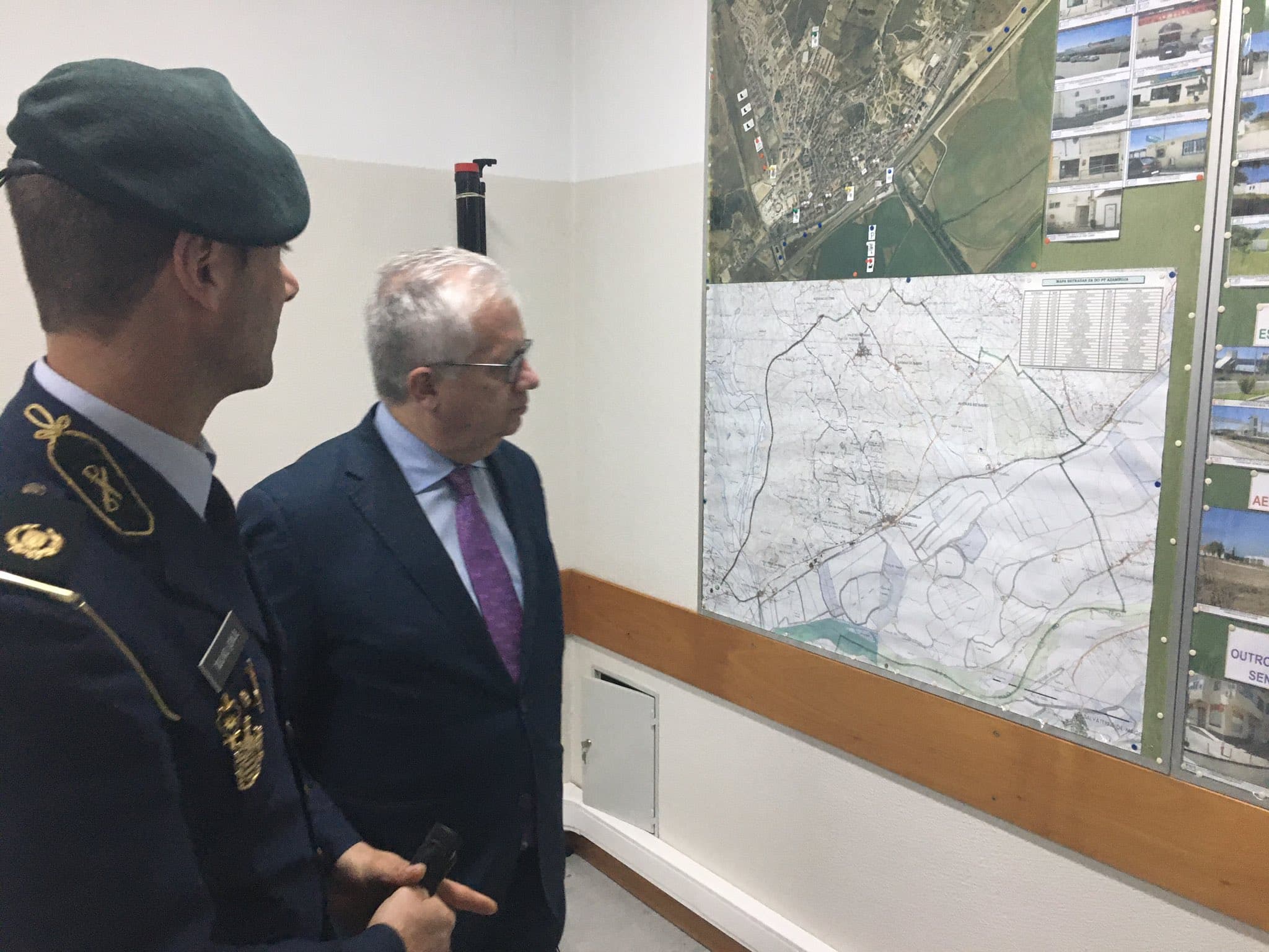 Ministro da Administração Interna, Eduardo Cabrita, na cerimónia de certificação de qualidade do posto territorial da GNR da Azambuja, 13 dezembro 2019