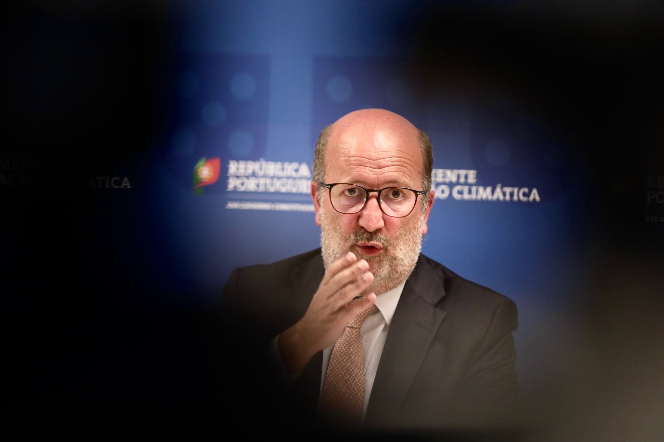 Ministro do Ambiente e da Ação Climática, Matos Fernandes, na conferência de imprensa sobre os preços da eletricidade, Lisboa, 21 setembro 2021 (foto: João Bica)
