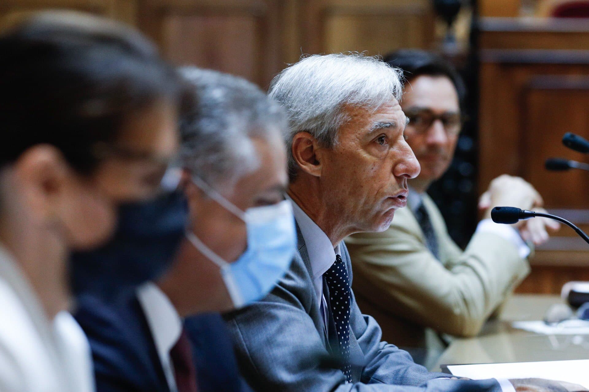 Ministro da Defesa Nacional, João Gomes Cravinho, e Secretários de Estado na Comissão de Defesa Nacional, Assembleia da República, 24 junho 2020