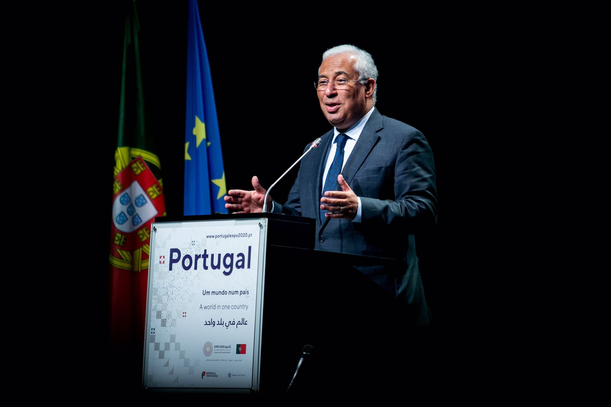 Primeiro-Ministro António Costa na apresentação da presença portuguesa na Expo Dubai 2020, Lisboa, 14 janeiro 2020 (foto: Paulo Vaz Henriques)