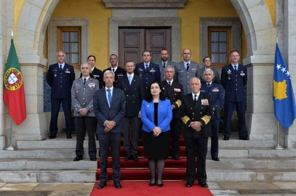 Ministro da Defesa Nacional, João Gomes Cravinho, recebe presidente do Kosovo, Vjosa Osmani, Oeiras, 29 outubro 2021