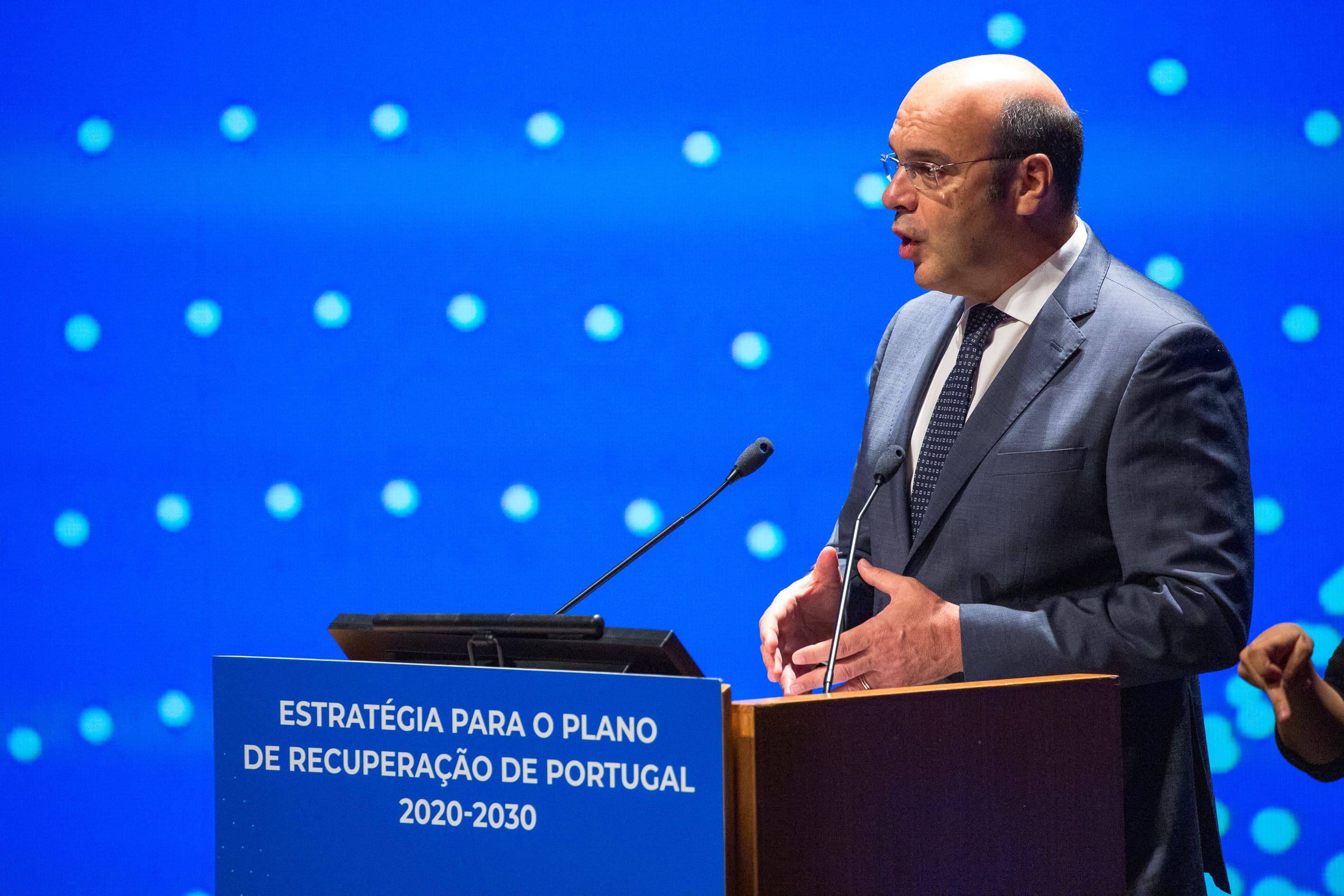 Ministro de Estado, da Economia e da Transição Digital, Pedro Siza Vieira, na apresentação da Visão Estratégica para o Plano de Recuperação Económica de Portugal 2020-2030, Lisboa, 21 julho 2020 (foto: João Bica)