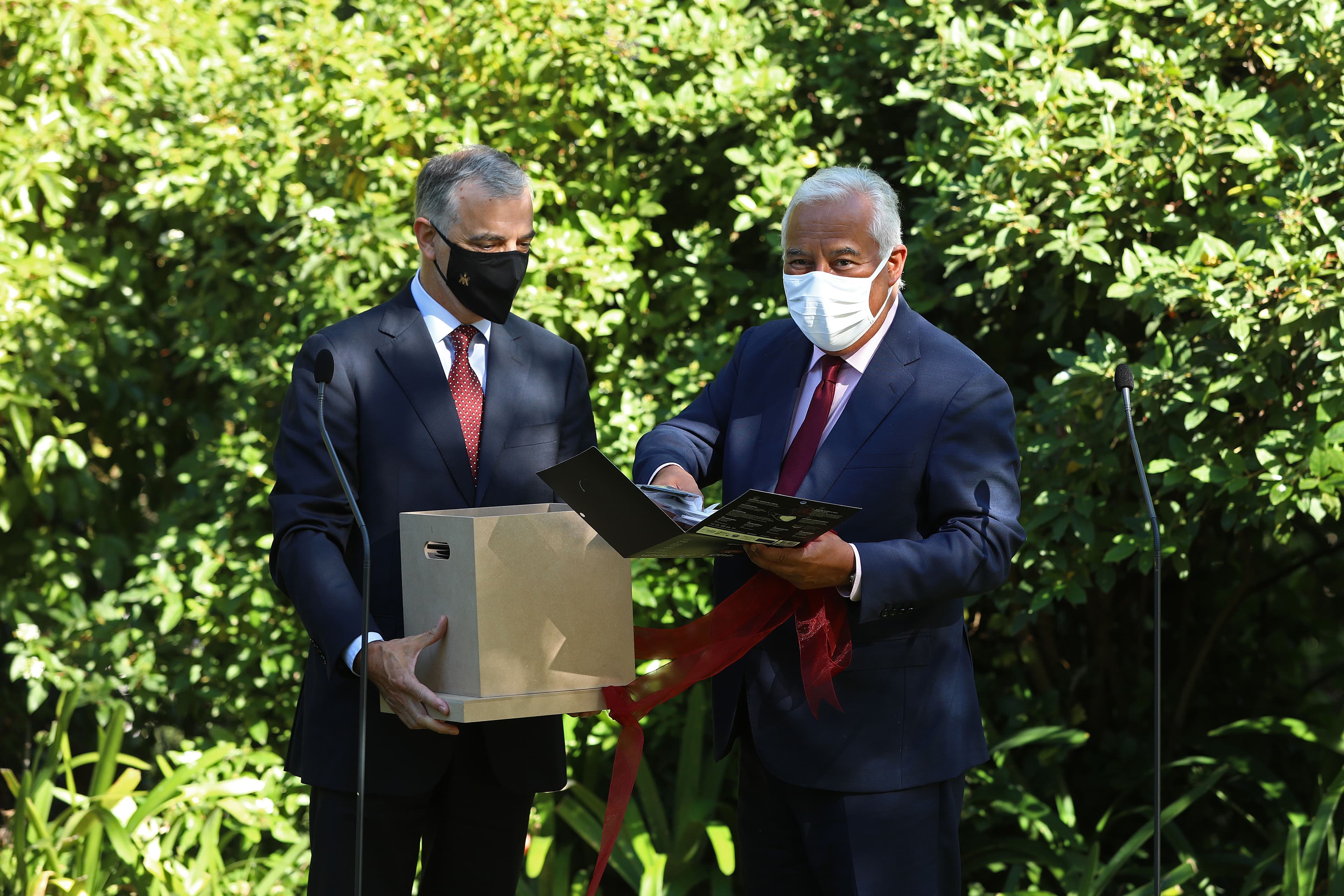 Primeiro-Ministro António Costa na receção a três associações do setor têxtil e vestuário, Lisboa, 2 setembro 2020 (Foto: António Pedro Santos/Lusa)