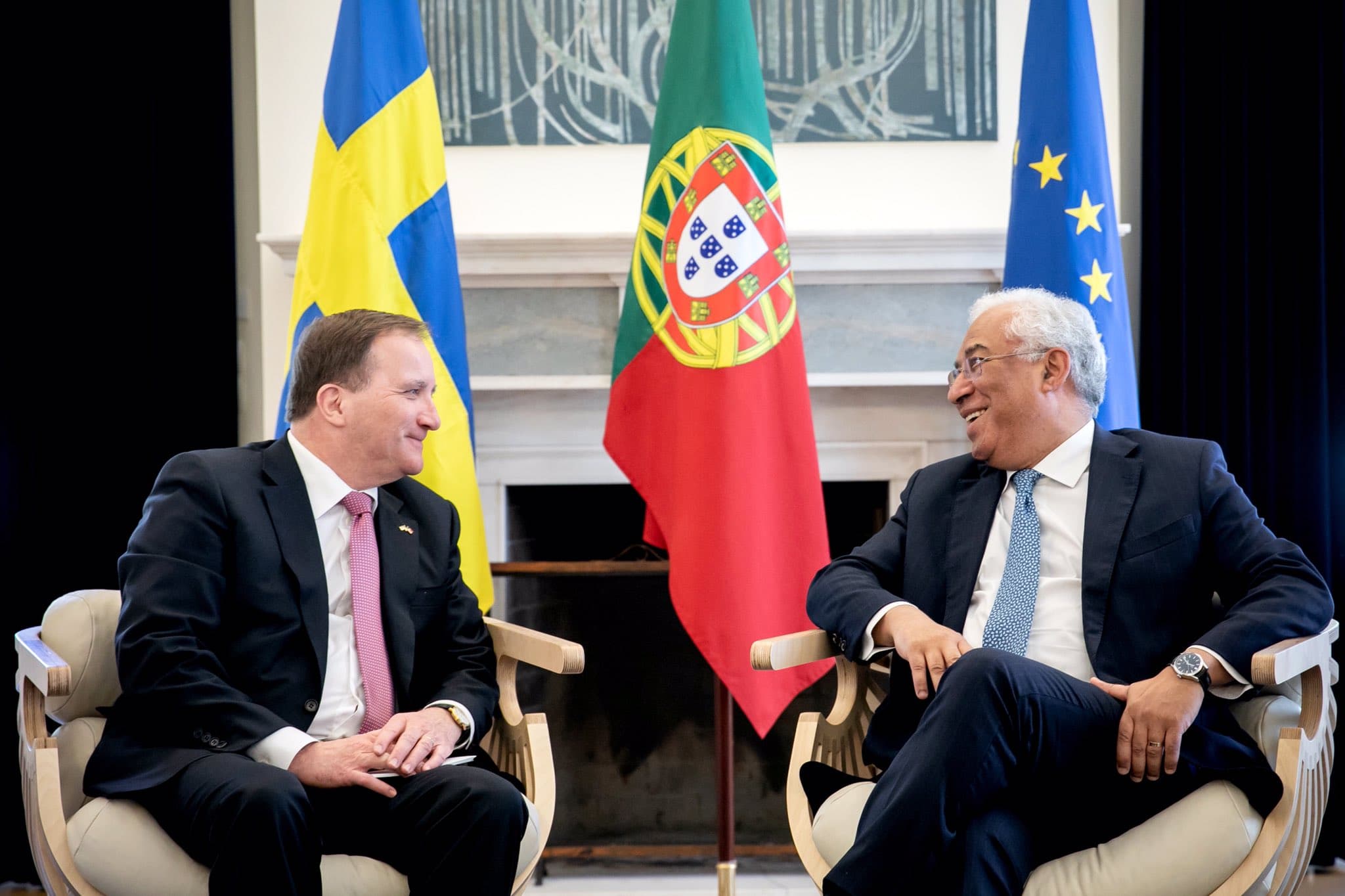 Primeiro-Ministro António Costa recebe o Primeiro-Ministro da Suécia, Stefan Lofven, Lisboa, 7 março 2020 (foto: Paulo Vaz Henriques)