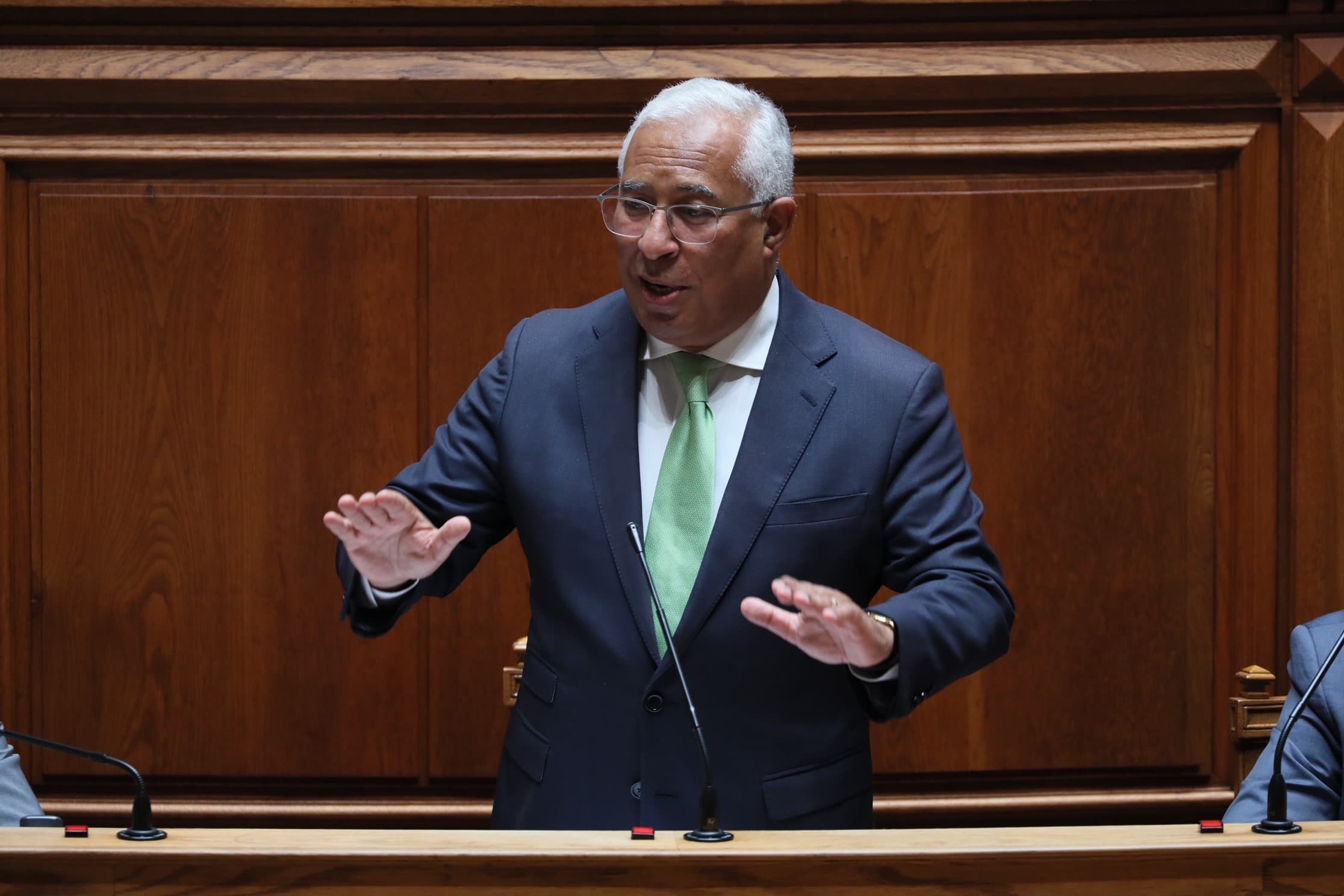 Primeiro-Ministro António Costa durante a intervenção no debate sobre o Estado da Nação na Assembleia da República, Lisboa, 21 julho 2021 (Foto: João Bica)