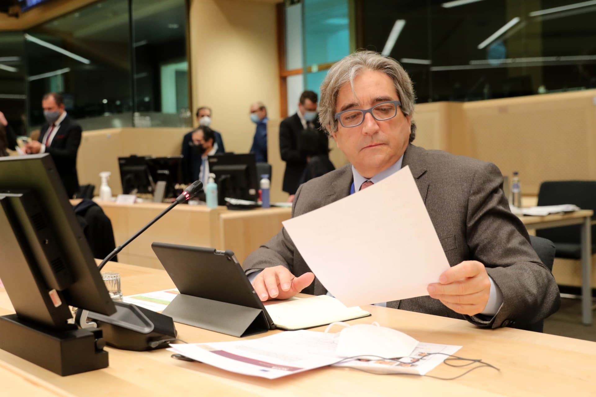 Ministro do Mar, Ricardo Serrão Santos, na videoconferência informal dos Ministros das Pescas da União Europeia, Bruxelas, 22 fevereiro 2021