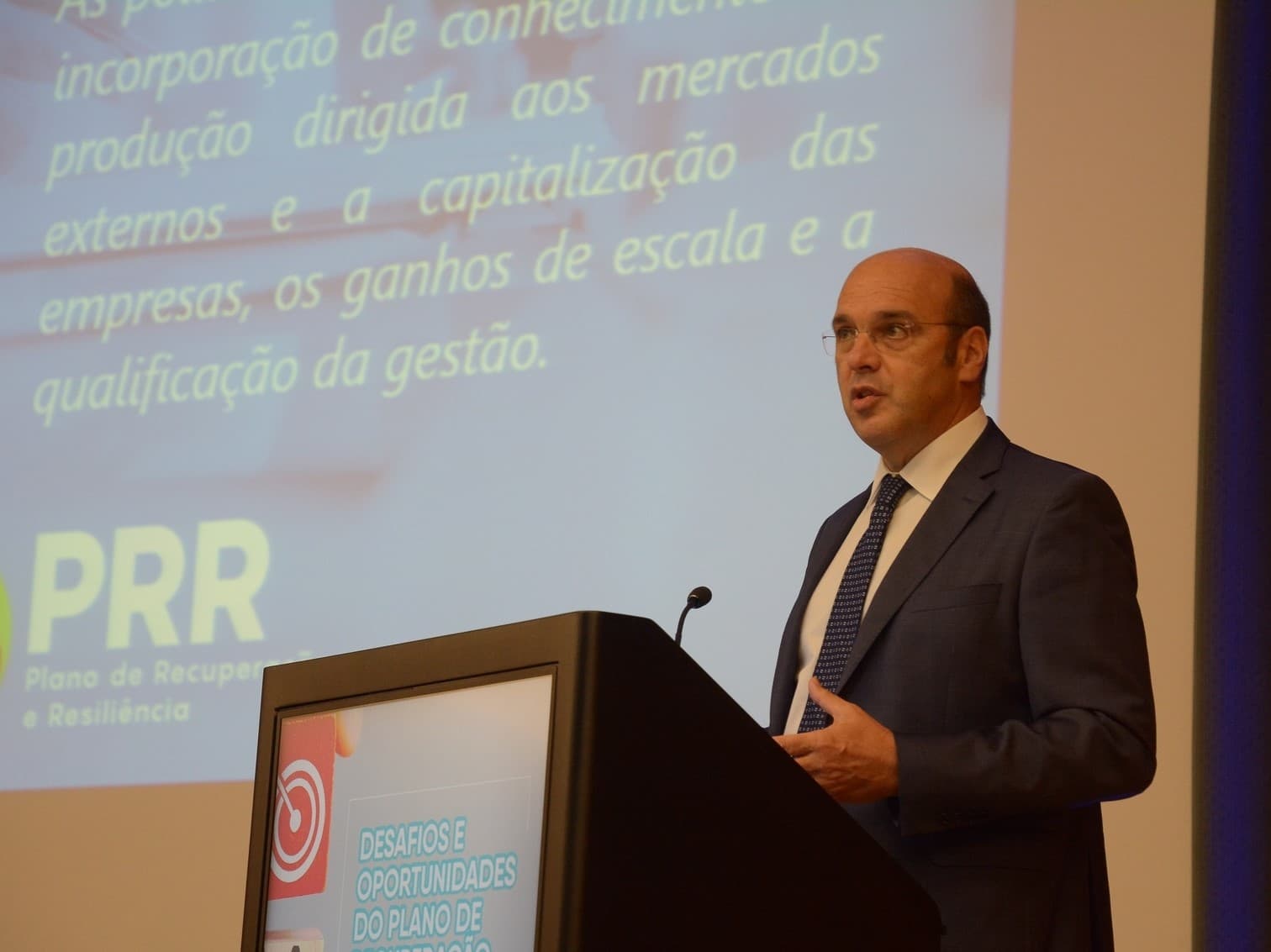 Ministro de Estado, da Economia e da Transição Digital, Pedro Siza Vieira, na sessão «Desafios e Oportunidades do Plano de Recuperação e Resiliência», na Universidade de Trás-os-Montes e Alto Douro, Vila Real, 28 julho 2021