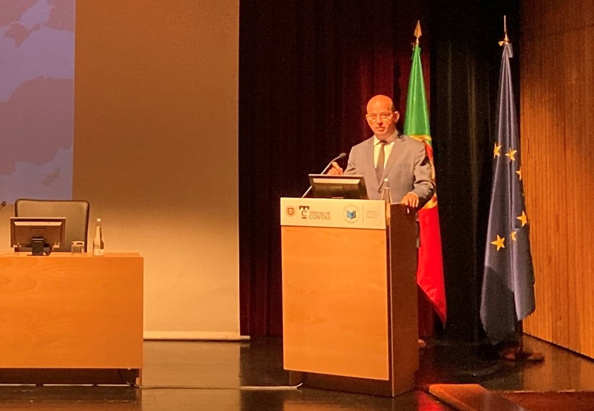 Ministro de Estado e das Finanças, João Leão, na conferência «Fundos Europeus: Gestão, Controlo e Responsabilidades», Lisboa, 22 junho 2021