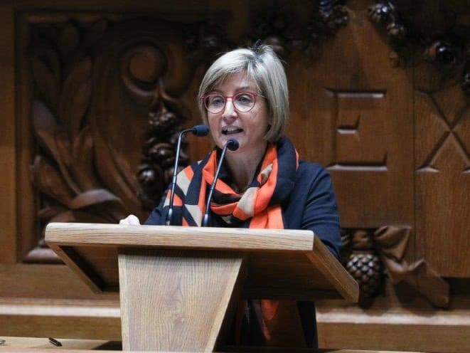 Ministra da Saúde, Marta Temido, no debate na generalidade da proposta de Orçamento de Estado para 2020, assembleia da República,10 janeiro 2020 (foto: António Cotrim/Lusa)