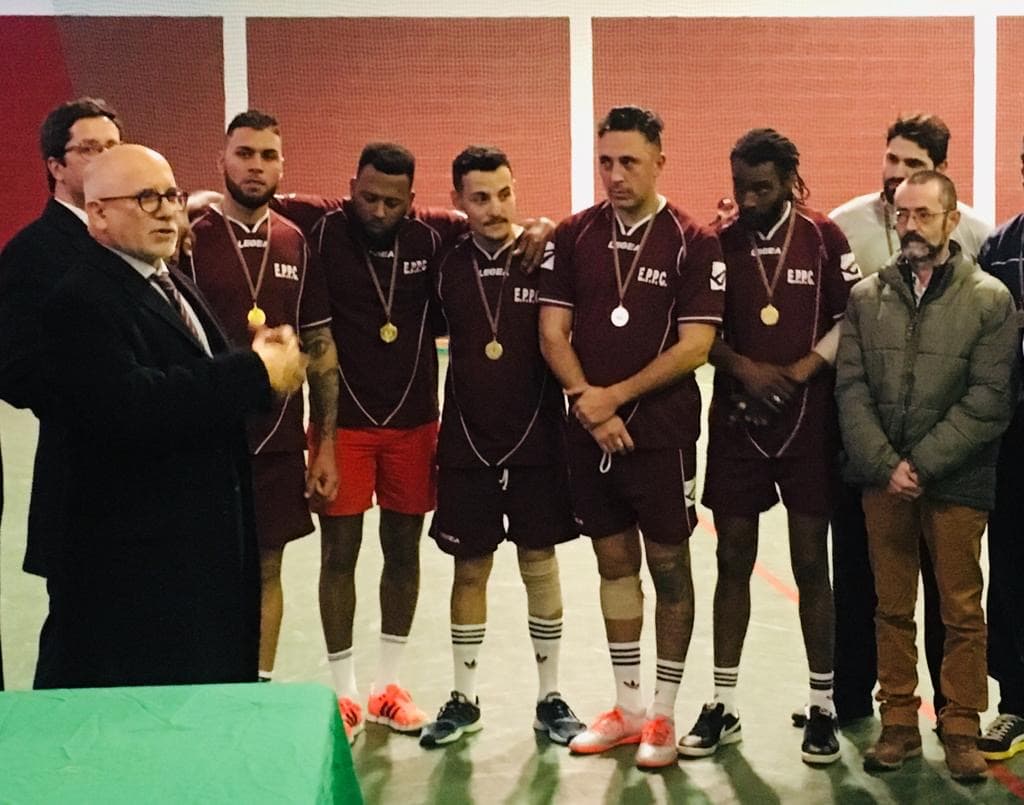 Secretário de Estado Adjunto e da Justiça, Mário Belo Morgado, na final do torneio prisional de andebol, Viseu, 21 janeiro 2020