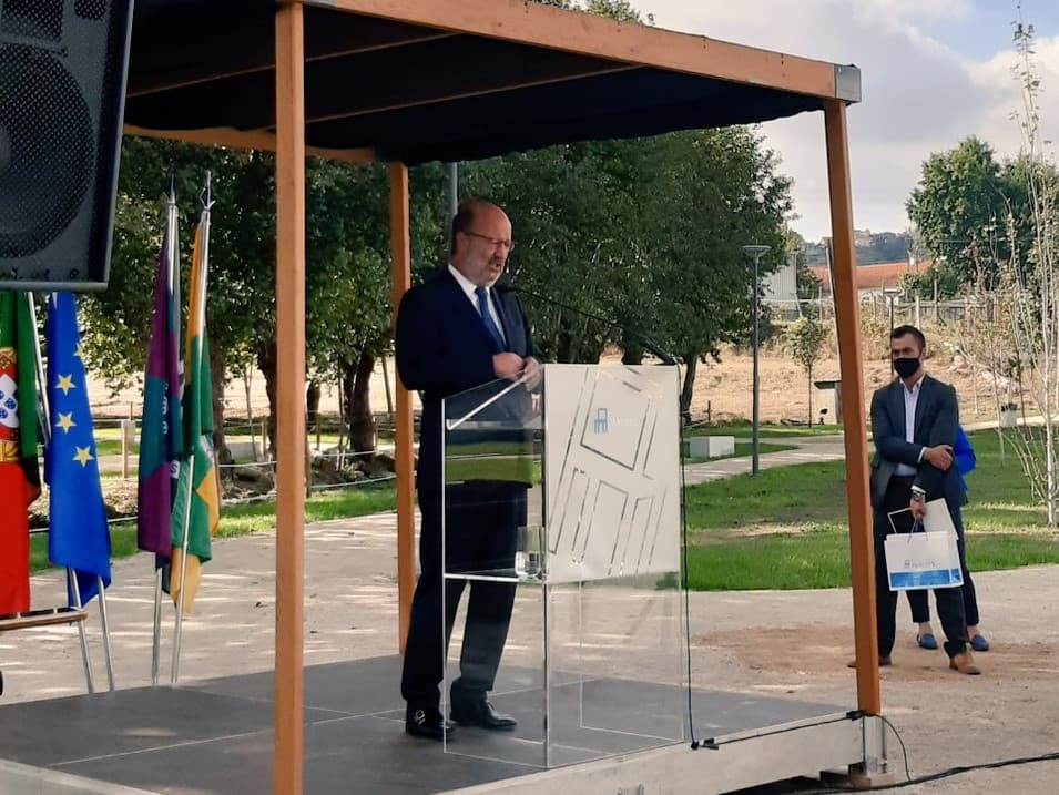 Ministro do Ambiente e da Ação Climática, Pedro Matos Fernandes, na inauguração do do Parque Urbano de Cete, Paredes, 21 setembro 2020