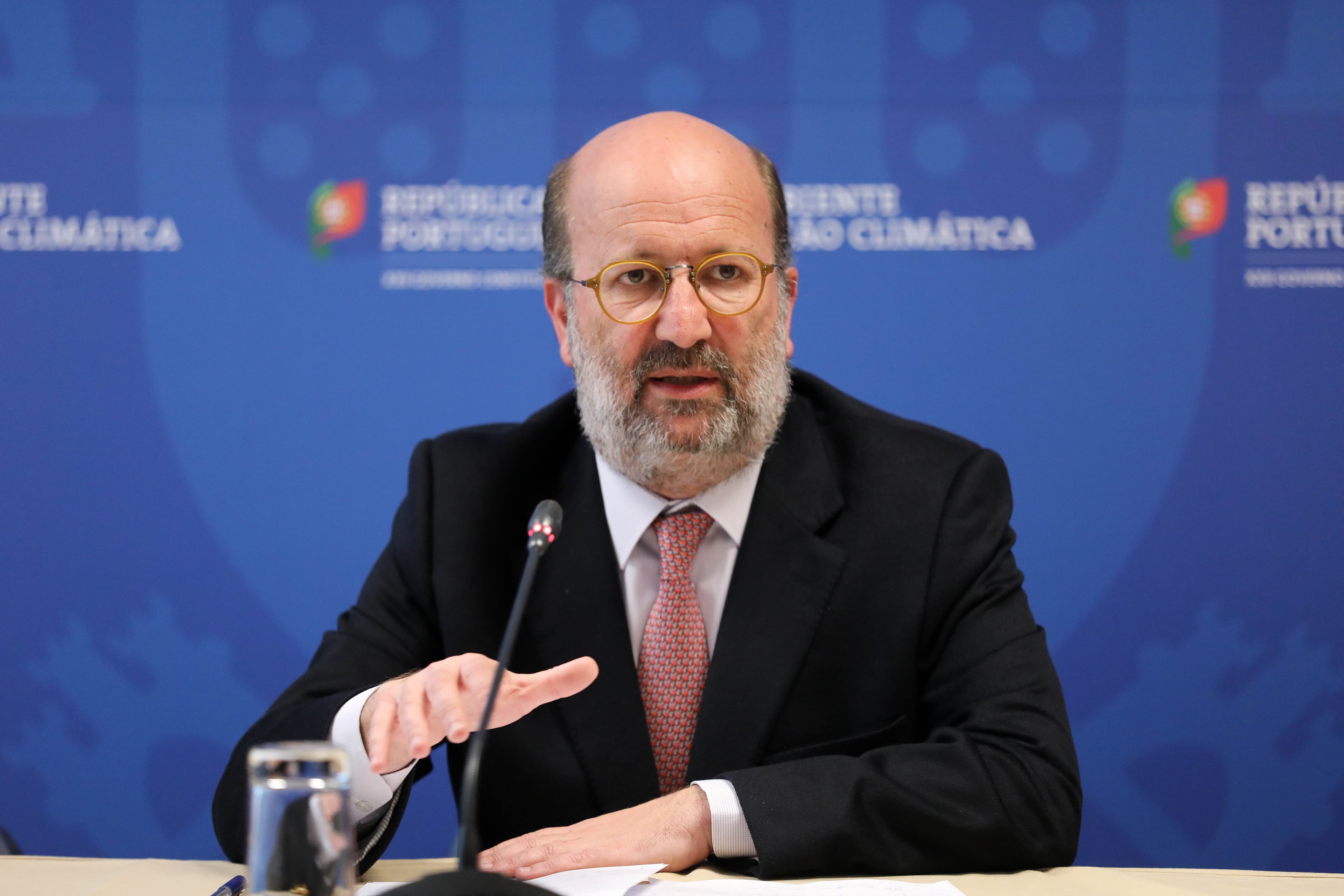 Ministro do Ambiente e da Ação Climática, João Pedro Matos Fernandes, durante a conferência de imprensa após a suspensão da construção da linha circular do metro de Lisboa, Lisboa, 5 fevereiro 2020 (Foto: João Relvas/Lusa)