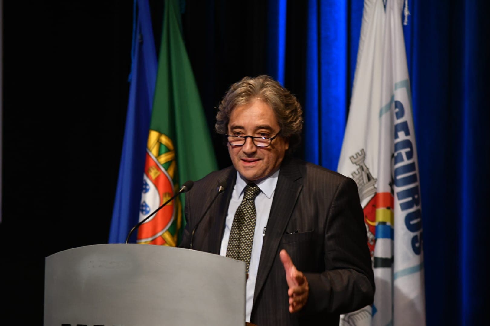 Ministro do Mar, Ricardo Serrão Santos, na conferência sobre o futuro das pescas, Sesimbra, 16 novembro 2019