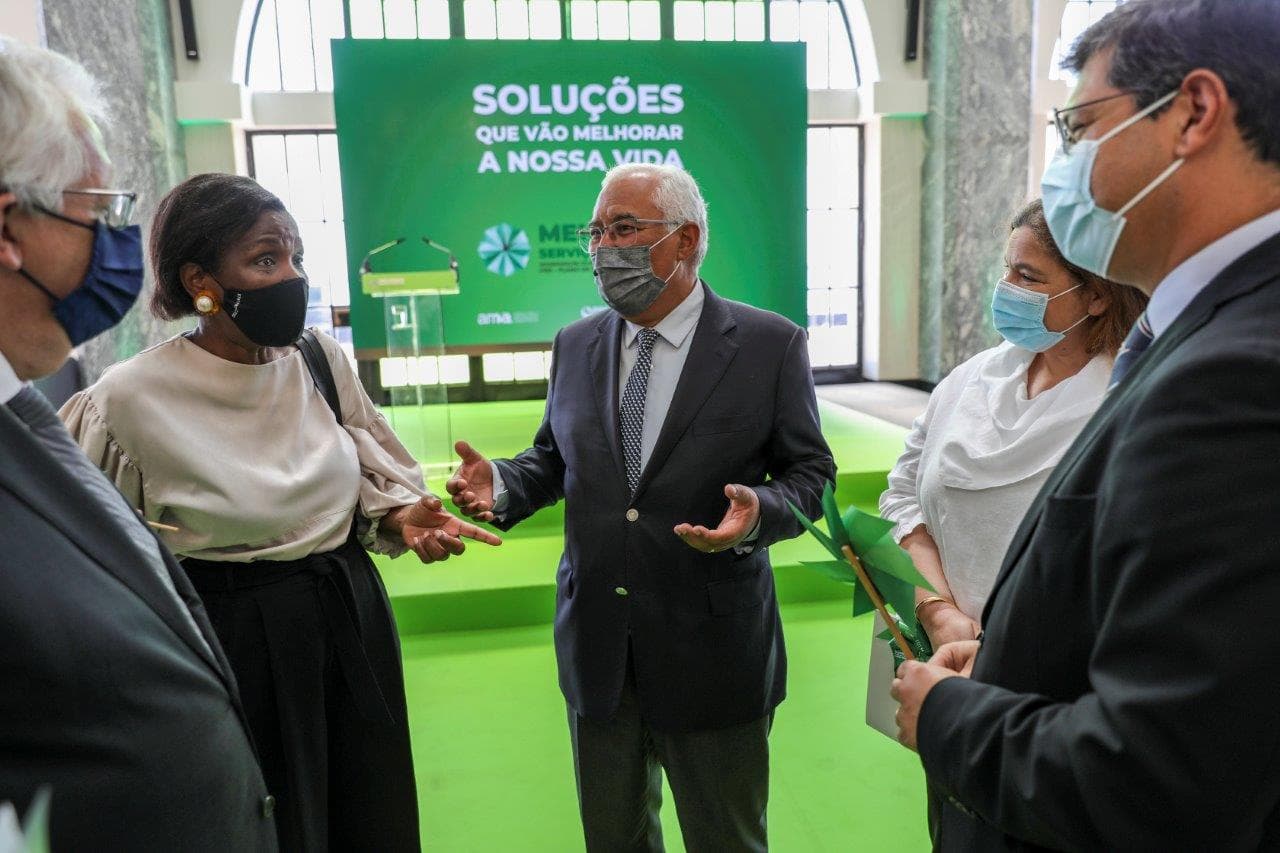 Primeiro-Ministro António Costa e Ministros Eduardo Cabrita, Alexandra Leitão e Francisca Van Dunem na apresentação do PRR para a modernização dos Serviços Públicos, Lisboa, 17 setembro 2021 (foto: Miguel A. Lopes/Lusa)