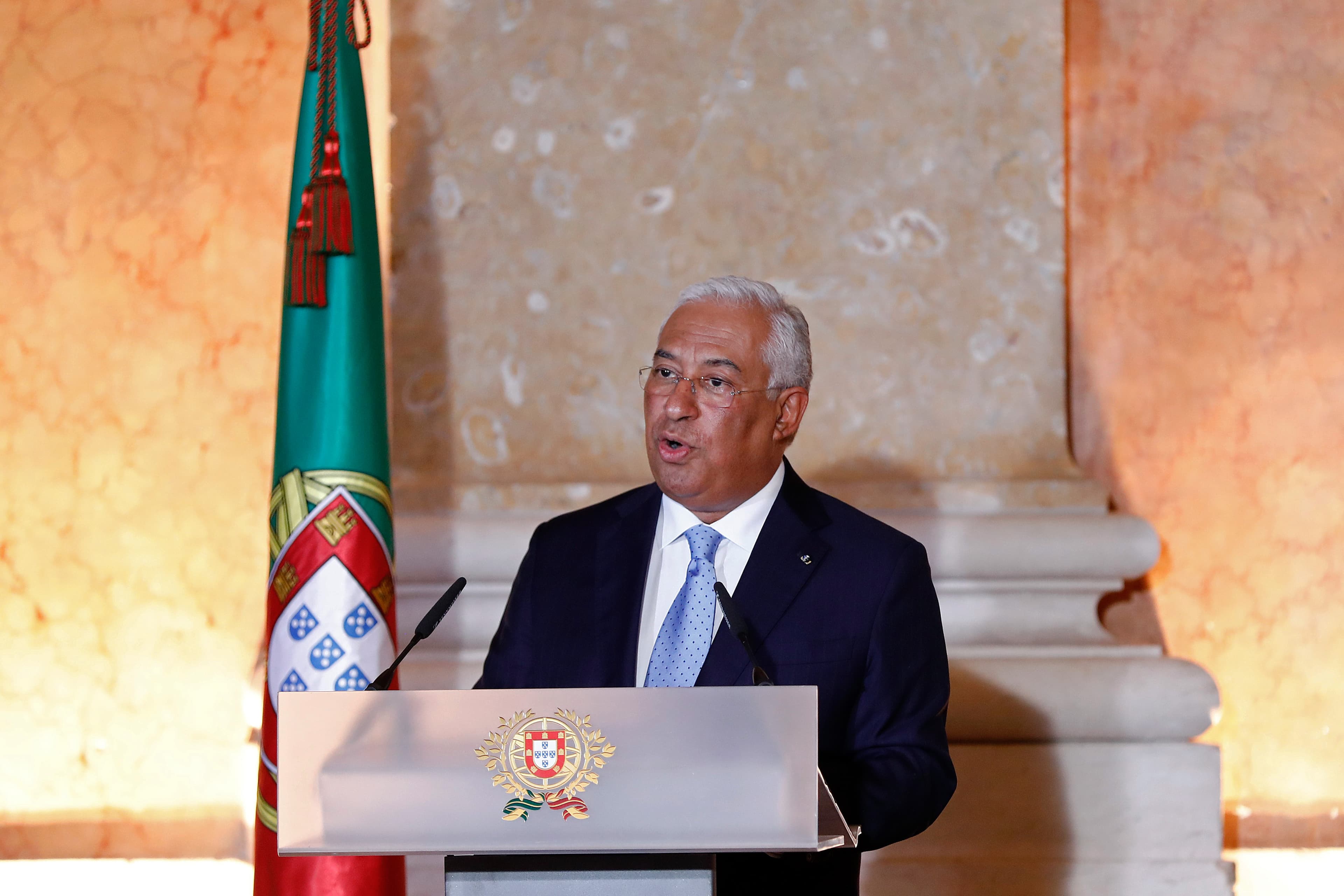 Primeiro-Ministro António Costa discursa na tomada de posse do seu segundo governo, Lisboa, 26 outubro 2019 (foto: António Pedro Santos/Lusa)
