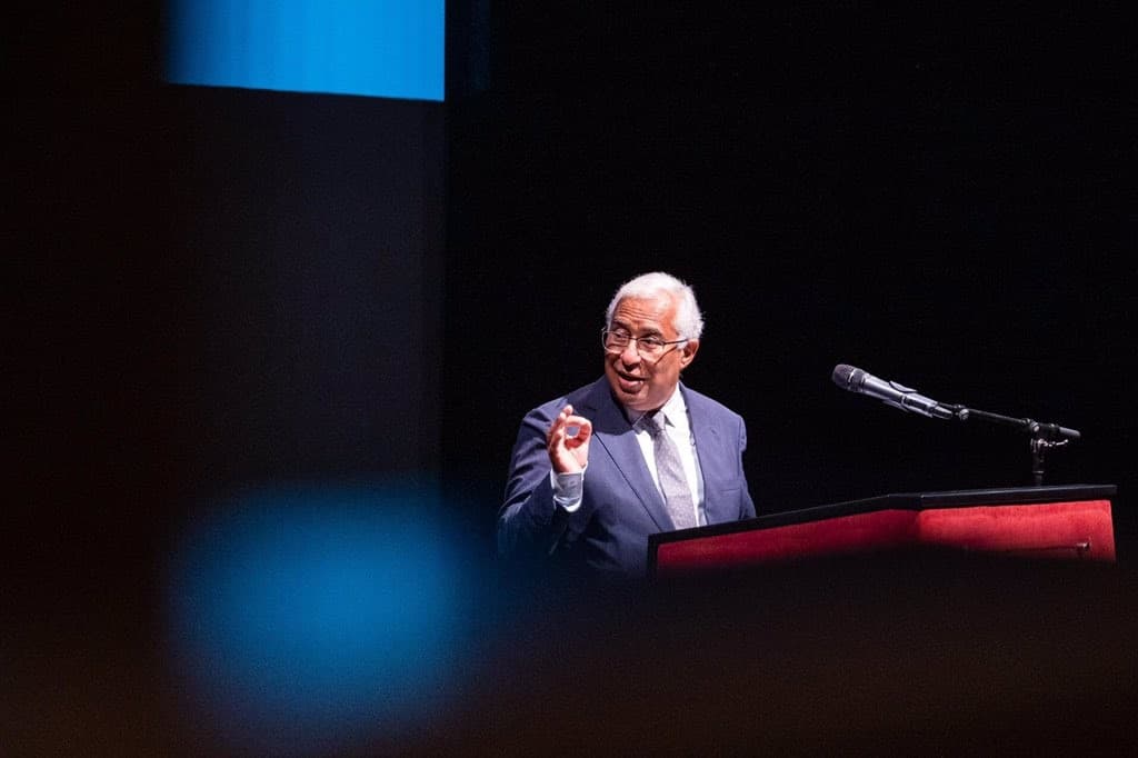 Primeiro-Ministro, António Costa, na cerimónia de encerramento do ano académico 2020-21 do Colégio da Europa, Bruxelas, 18 junho 2021