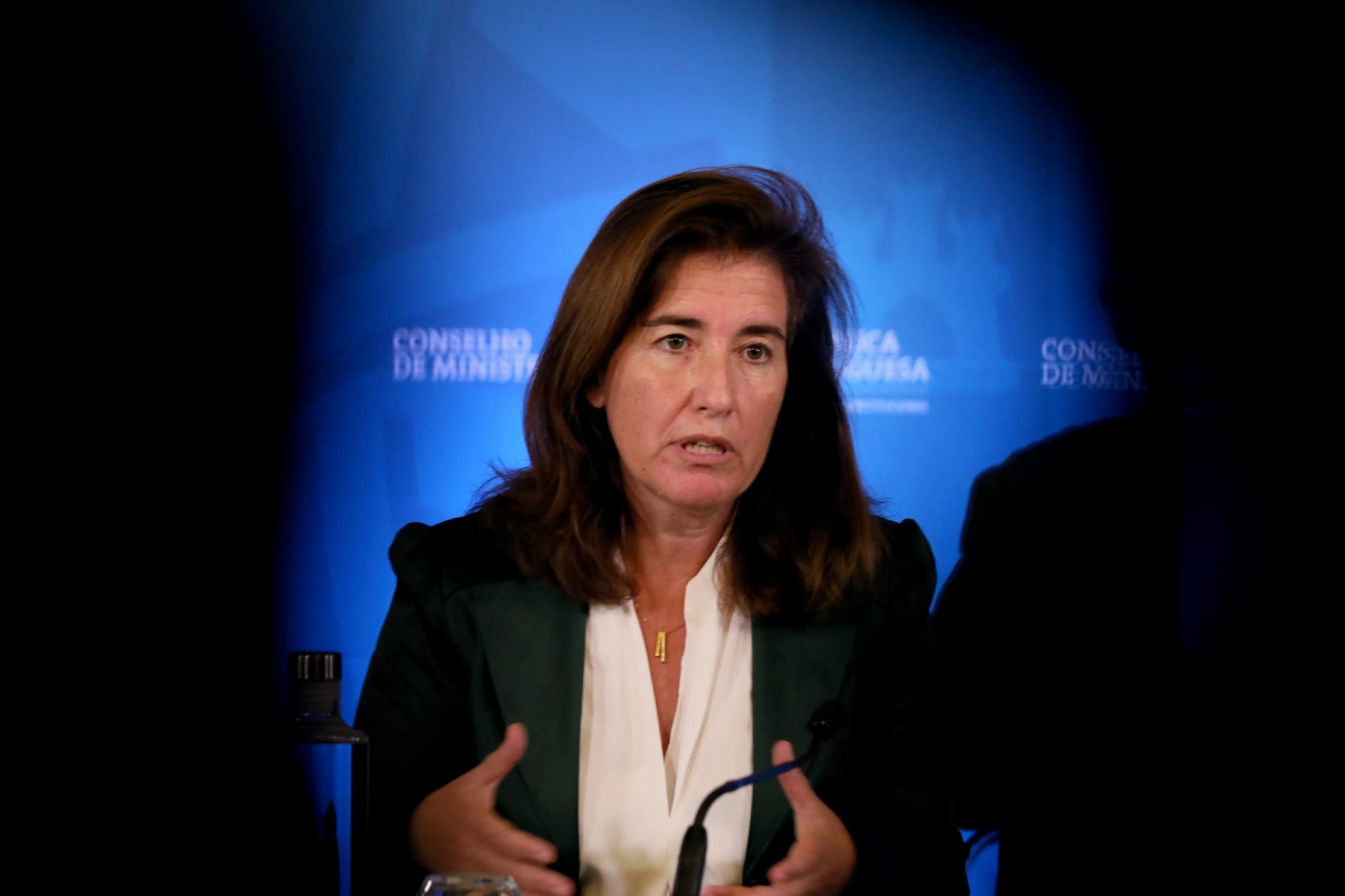 Ministra do Trabalho, Solidareidade e Segurança Social, Ana Mendes Godinho, na conferência de imprensa do Conselho de Ministros, Lisboa, 21 outubro 2021 (Foto: João Bica)