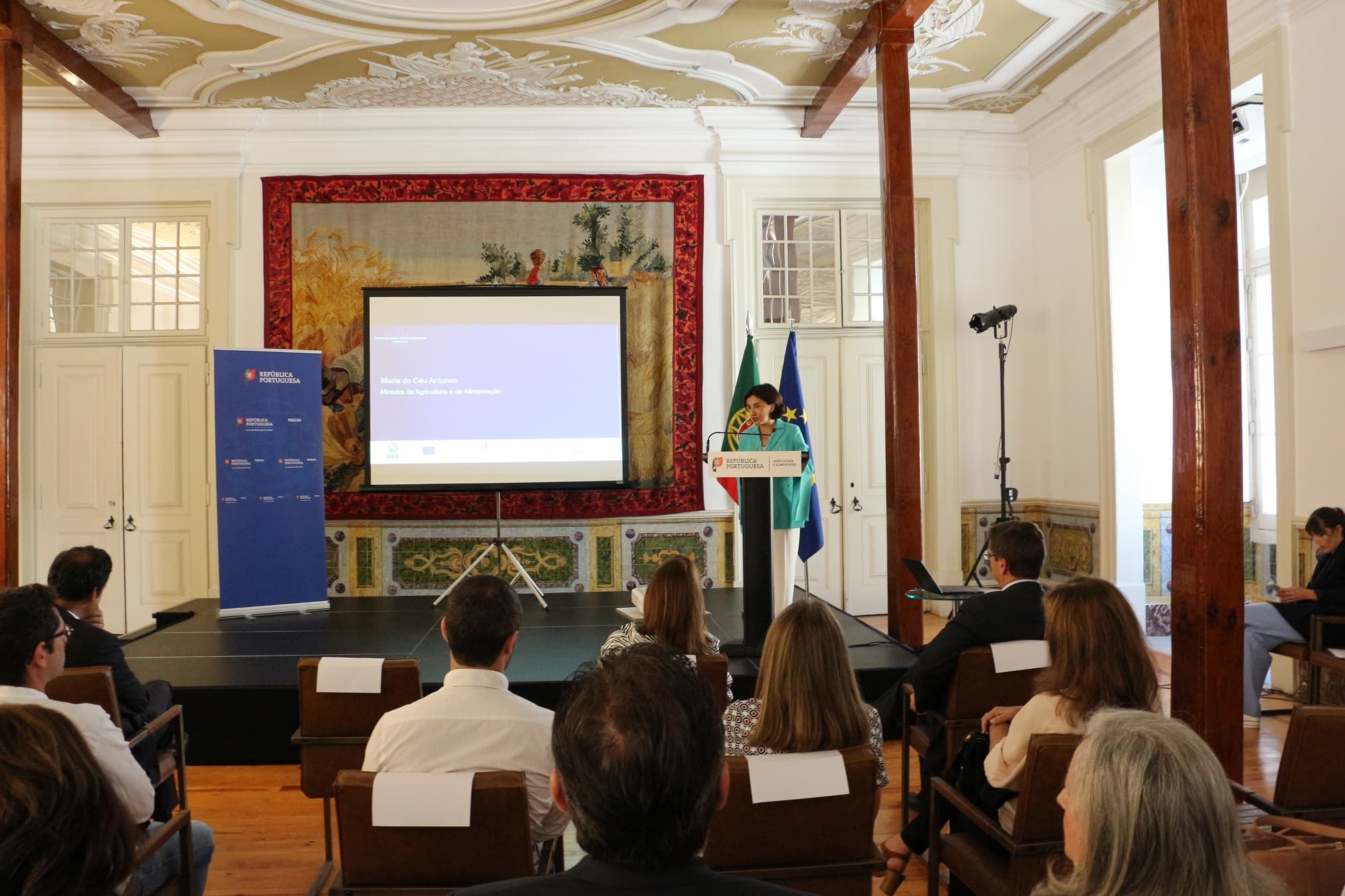Ministra da Agricultura e da Alimentação, Maria do Céu Antunes, preside à apresentação dos projetos de «Transição Verde e Digital e Segurança nas Pescas», Lisboa, 6 julho 2022