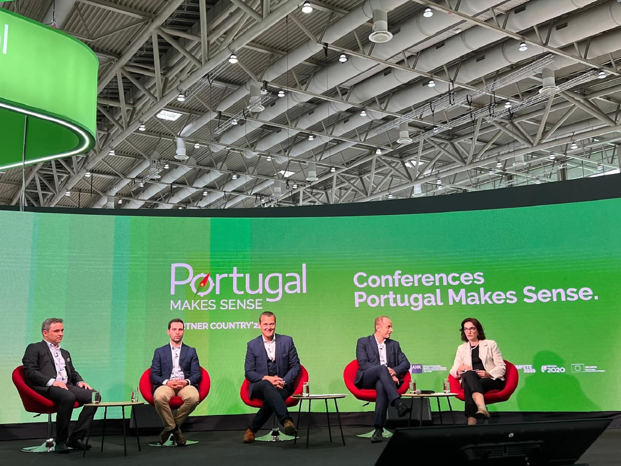Ministra da Ciência, Tecnologia e Ensino Superior, Elvira Fortunato, intervém durante a feira industrial Hannover Messe 2022, Alemanha, 1 junho 2022