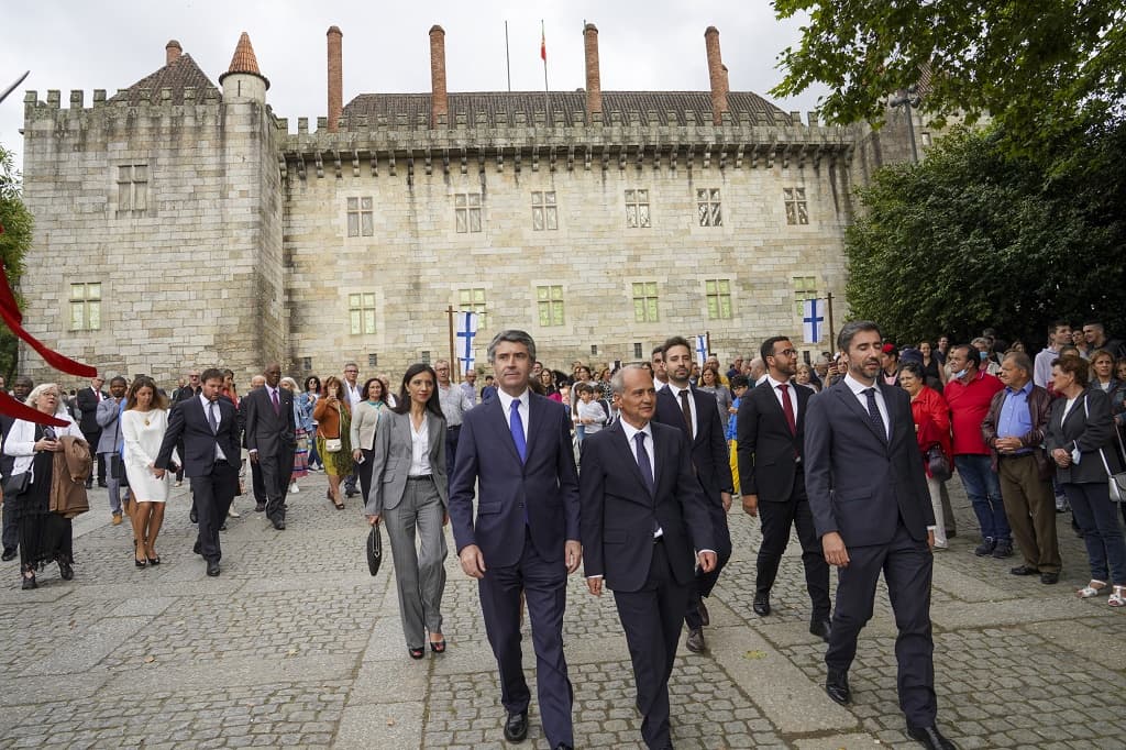 Ministro da Administração Interna, José Luís Carneiro, na cerimónia comemorativa da batalha de S. Mamede designada «Dia 1 de Portugal», Guimarães, 24 junho 2022