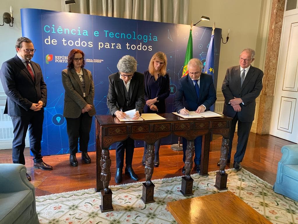 Ministra da Ciência, Tecnologia e Ensino Superior, Elvira Fortunato, preside à assinatura do acordo entre a DGES e a Associação Mutualista Montepio, Lisboa, 28 fevereiro 2023