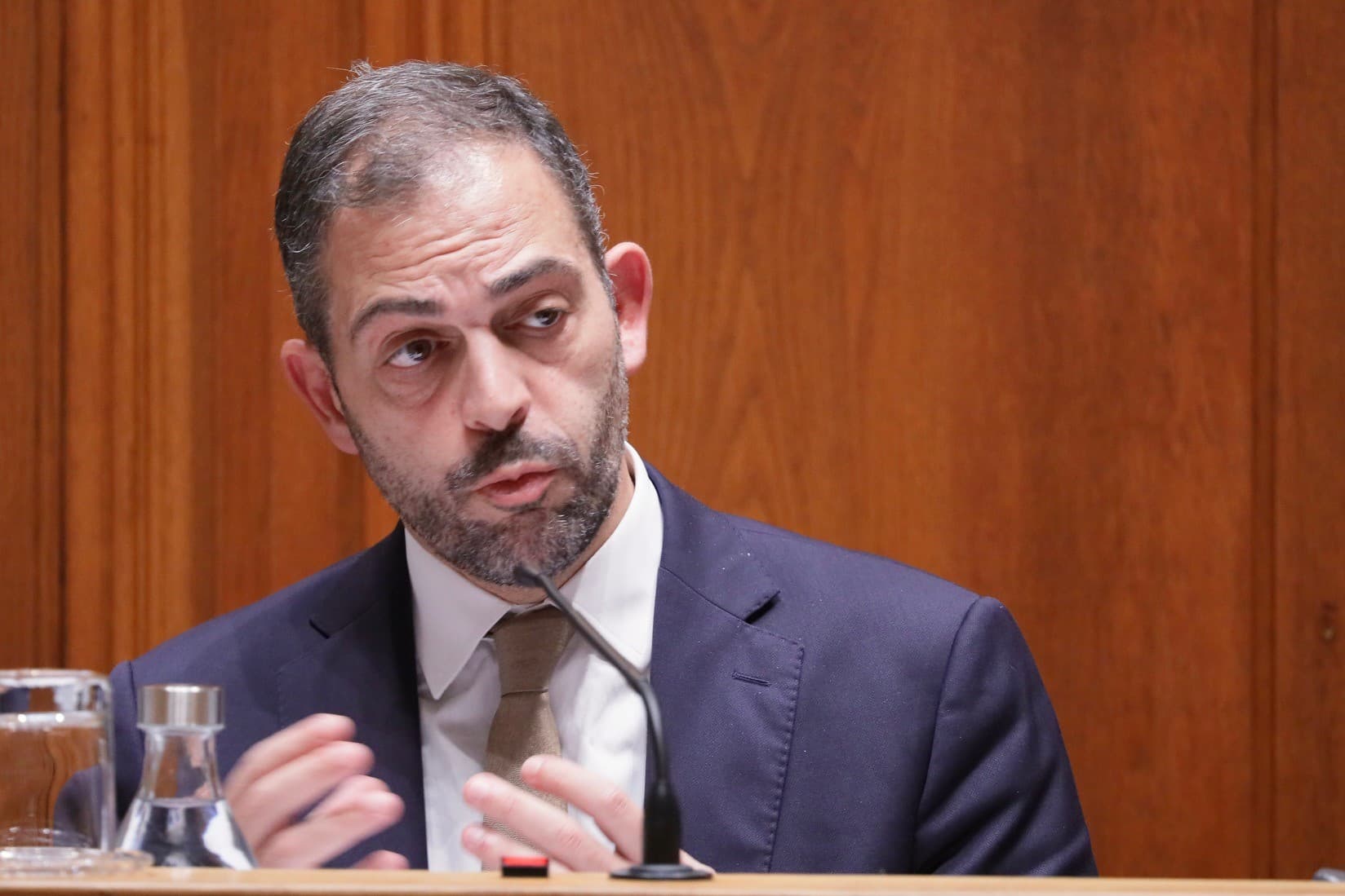 Ministro do Ambiente e da Ação Climática, Duarte Cordeiro, na audição no âmbito da apreciação na especialidade do Orçamento do Estado para 2023, Assembleia da República, 10 novembro 2022 (foto: João Bica)